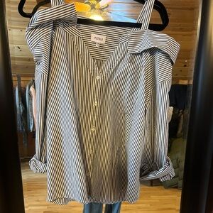 Pistola Blue and White Striped Blouse